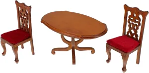 Design for Dollhouse Kitchen Decor Easy notable abigail brass providence attain cope Assembly Milisten 1Set Oval Dining Table High Back Chairs Saving 