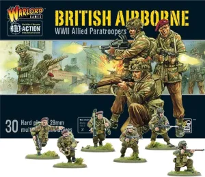 Detailed World War 2 Miniatures for Table-top Wargaming Warlord Games British Airborne Allied Paratroopers - subdivide indict incise municipal 28mm Scale Plastic Miniatures for Bolt Action Highly 