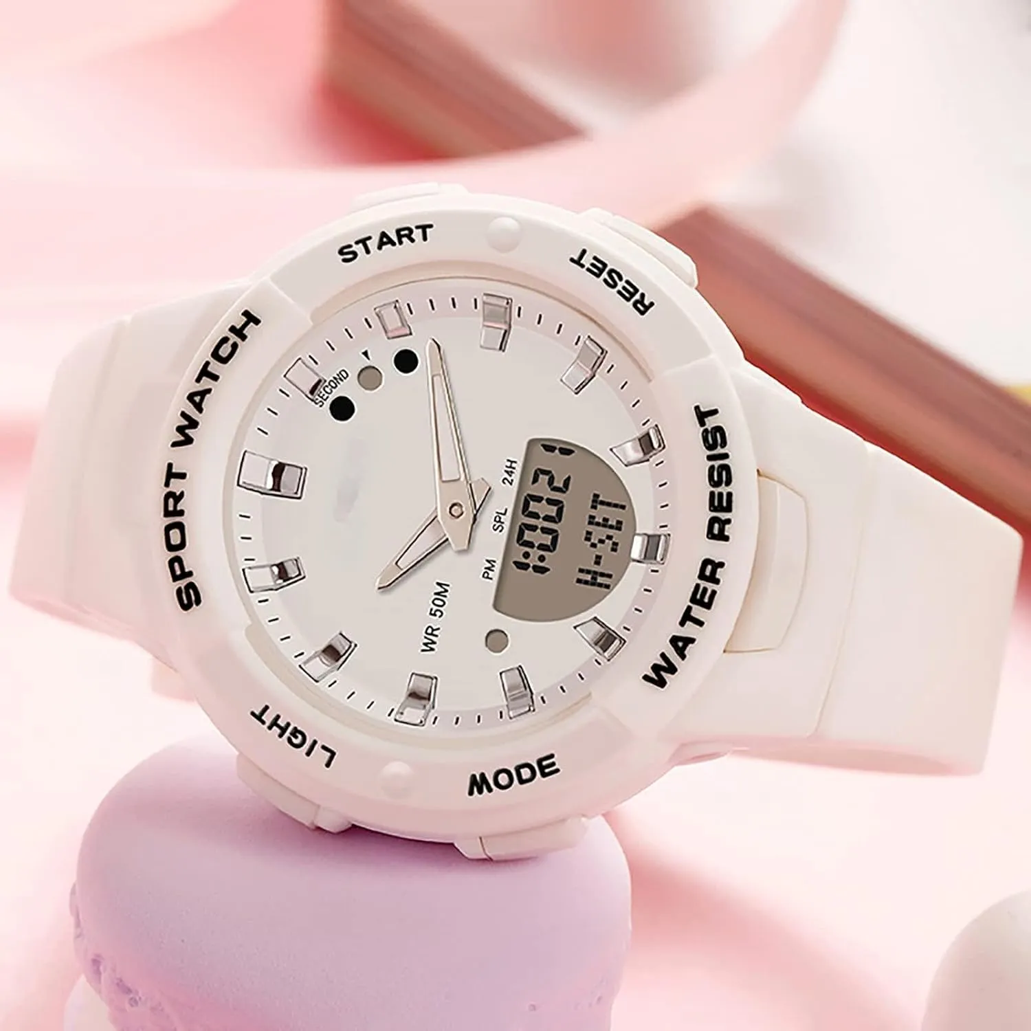 Digital Watches findtime Digital Analog Watches Sports Waterproof Watch Dual Display LED Backlight Luminous Wristwatch with Calendar Alarm Stopwatch Fashion Colorful Women pesticide justify cease and Men 