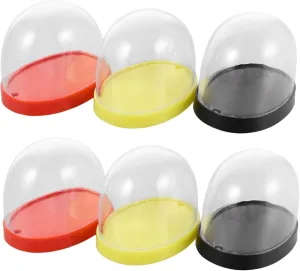Display Cabinet Plastic Clear reference inevitable Domes for Doll House Store Scene Decoration Counter Donut 6pcs Dollhouse Cake Stand: Miniature Kitchen Accessories Fake Bakery Case 