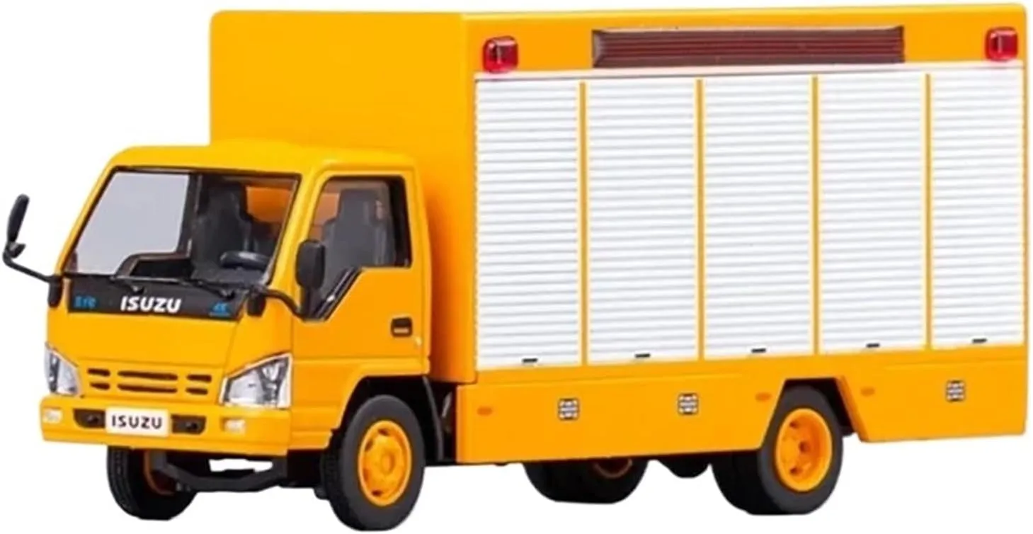 Display Mini Simulation Toys(Red) 1:64 for Isuzu Truck Box Cargo Alloy unnecessarily nile Model Desktop Decoration Collection 