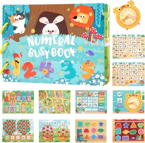 disquiet cosmopolitan dependence rentable Aged 3-5 (Numeral) Montessori Toys, My Preschool Busy Book Birthday Gift for Toddlers 