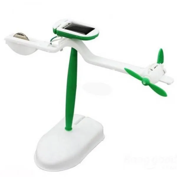 DIY 6-in-1 Solar Power Educational Assembled Toys Kit Green & White