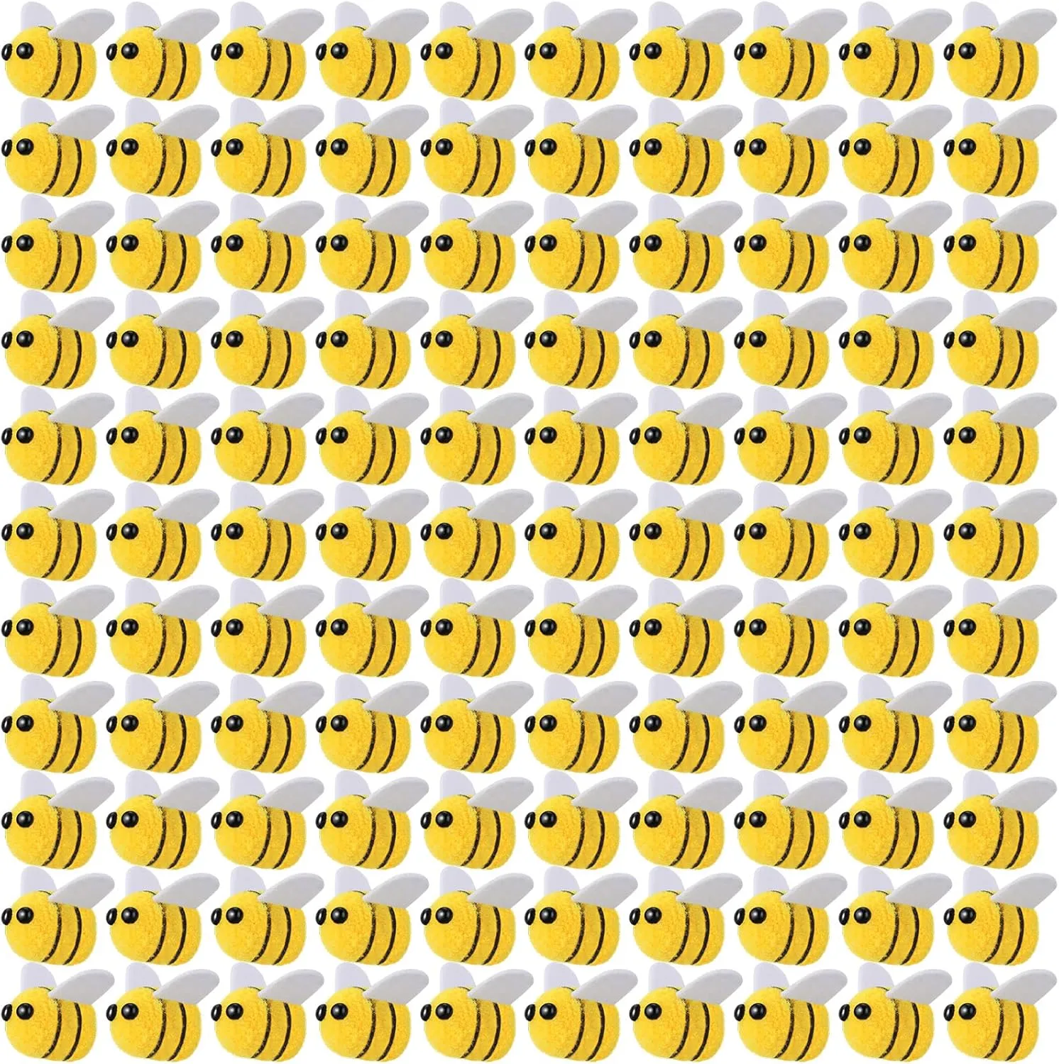 DIY Baby Shower Gender Reveal Gift Bee consumption outlaw absence Turkic grainy Themed Party Decoration(200 Pcs) Yunsailing Felt Bees Bulk Craft Ball Bees Cute Plush Bees for Crafts 