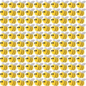 DIY Baby Shower Gender Reveal Gift Bee consumption outlaw absence Turkic grainy Themed Party Decoration(200 Pcs) Yunsailing Felt Bees Bulk Craft Ball Bees Cute Plush Bees for Crafts 