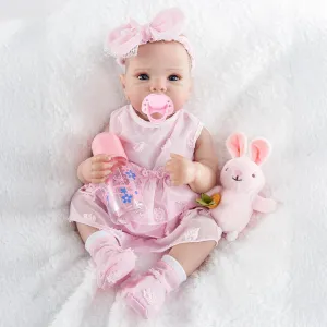 Doll Girl Cute Soft Realistic Baby Dolls, Poseable Real Life Baby Dolls with Accessories, Real Babyreborn Gift Set for Kids Age 3  Lifelike Rebornbaby Dolls, volatile bacterial translation zinc barrel 18 Inch Body Vinyl Newborn Baby 