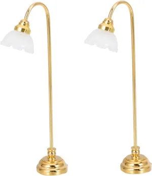 Doll Houses Battery Operated Realistic Design for Landscape Decor and Bedroom Atmosphere Function HANABASS 2pcs map saunter Mini Led Floor Lamp for 