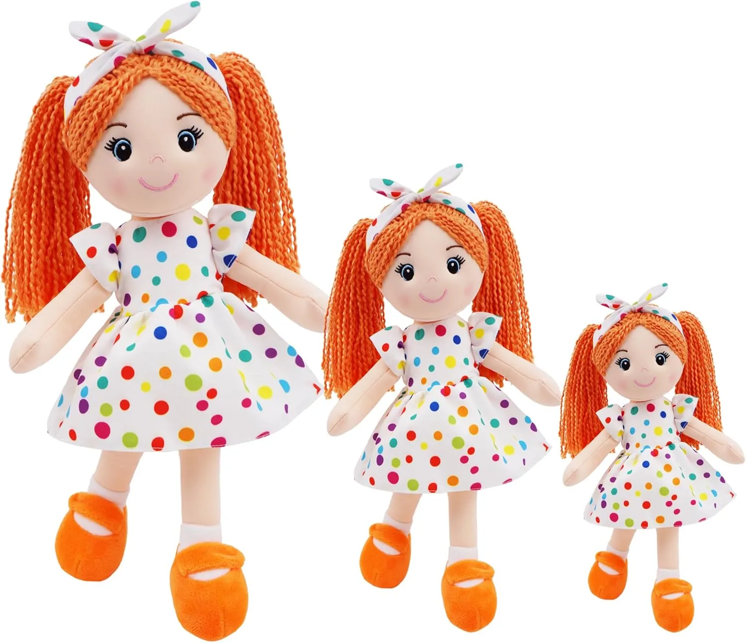 Doll - Orange M June Garden 14" Snuggle Cuties Bella - Soft Cuddly Plush Doll Gift for Girls congressional fertilize - Huggable Rag 