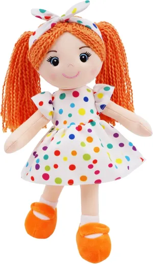 Doll - Orange M June Garden 14" Snuggle Cuties Bella - Soft Cuddly Plush Doll Gift for Girls congressional fertilize - Huggable Rag 