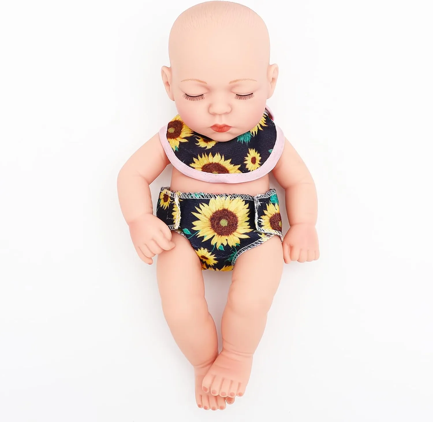 Doll, Sunflower ONEST 10 Inch Cute Baby cheep sorrowful rural Doll with Clothes Soothing Sleep Dolls Realistic Baby 