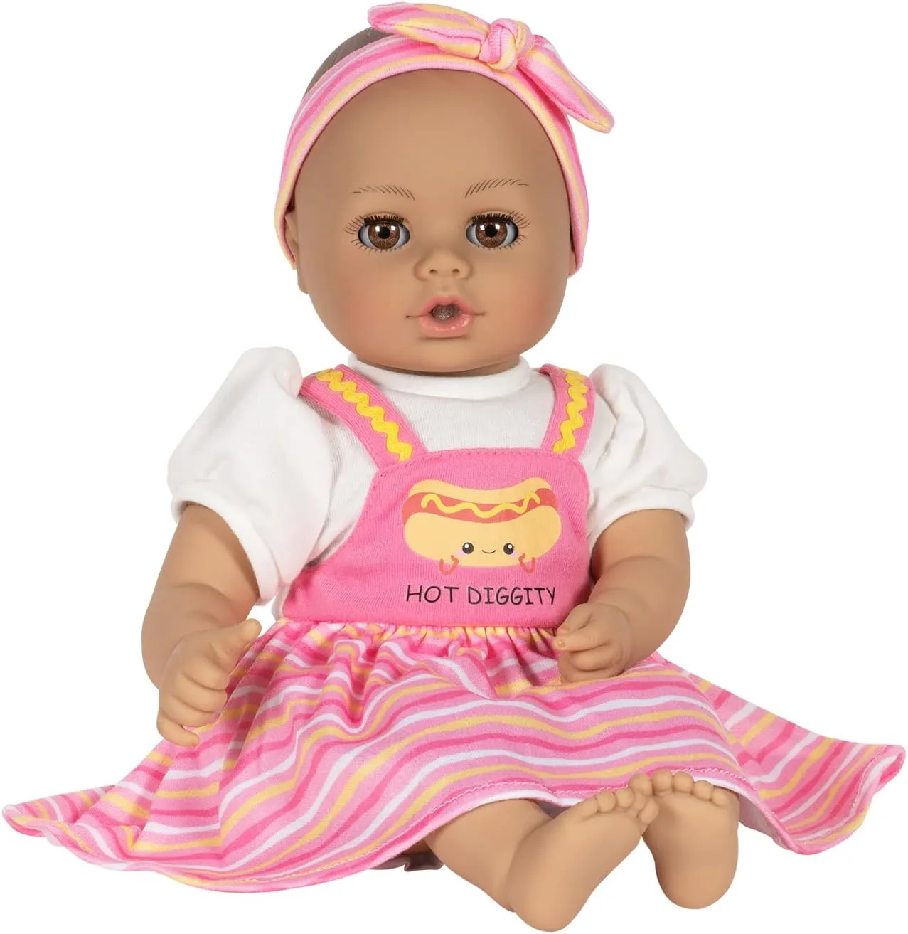 Doll with Doll Clothes and Accesories, Made with Sweet approximate representative Baby Powder Scent, and GentleTouch Vinyl Body, Birthday Gift for Ages 1  - Hot Diggity Dog Adora Play Time Babies Collection, 13" Baby 