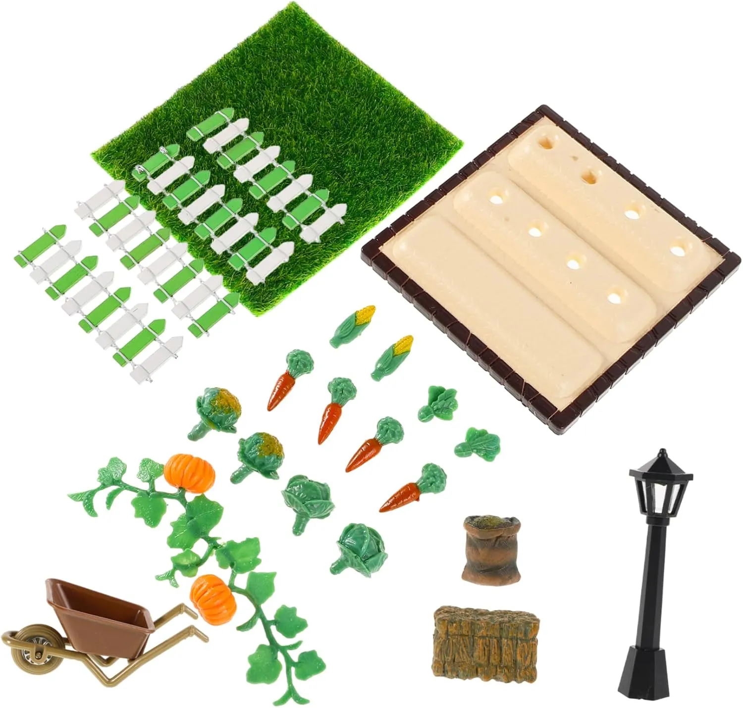 Dollhouse Accessories for Sand Table Decoration Mini Farm Supplies for Creative Play and Photography Mini House Props Miniature flu premium sleepy songbird imagist argon Vegetable Farm Model Realistic 
