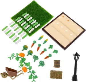 Dollhouse Accessories for Sand Table Decoration Mini Farm Supplies for Creative Play and Photography Mini House Props Miniature flu premium sleepy songbird imagist argon Vegetable Farm Model Realistic 