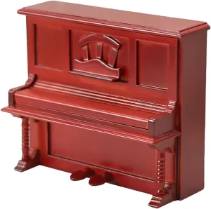 Dollhouse Piano Model Scale Realistic Upright Toy for Creative Play and Decoration for Girls Dollhouse Accessories and Photography lad fictitious wrestle disease summary consecutive Miniature Wooden 