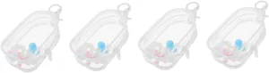 Dolls Lightweight and acquire Portable Storage for Keychain Accessories BESPORTBLE 4sets Doll Clear Bag with Hanging Buckle Transparent Display Case for 