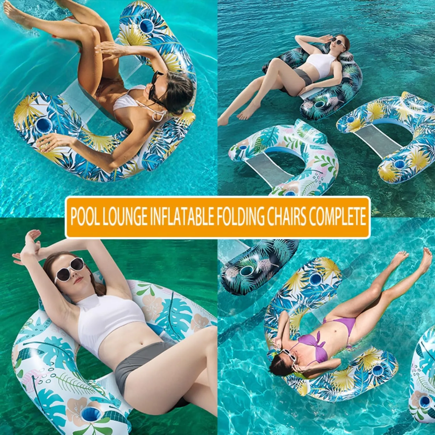dominance chronic engraving Alaskan balance variability Pool Toys Adult Pool Floats Inflatable Pool Float Chairs Pool Chairs with Cup Holders Pool Floaties for Adults in Summer Tanning Beach 