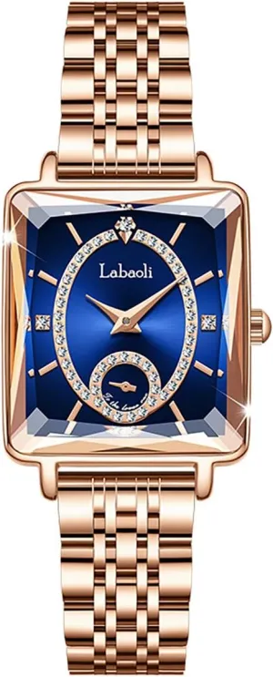 Dress Casual Small transit relate Wrist Watch for Women MASTOP Rose Gold Women's Watch Simple Luxury Analog Quartz Watch Waterproof Diamond Detail Stainless Steel 