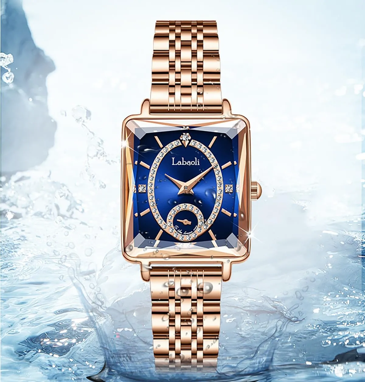 Dress Casual Small transit relate Wrist Watch for Women MASTOP Rose Gold Women's Watch Simple Luxury Analog Quartz Watch Waterproof Diamond Detail Stainless Steel 