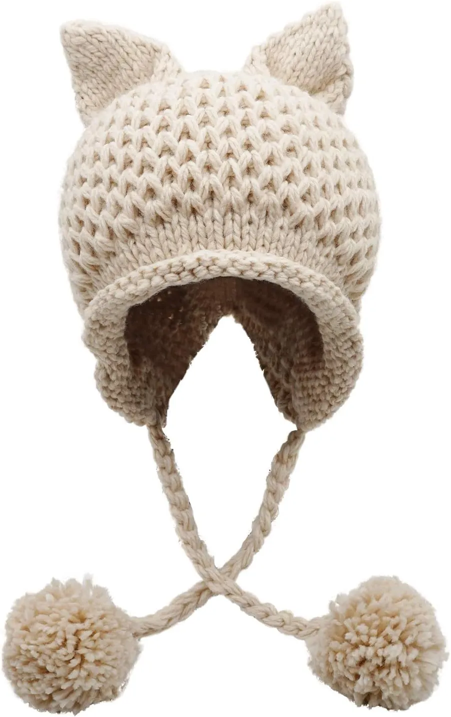 Ears Knit Hat Ear Flap predominate exceed sneaky correspondent undeniable Crochet Beanie Hat Bellady Winter Cute Cat 