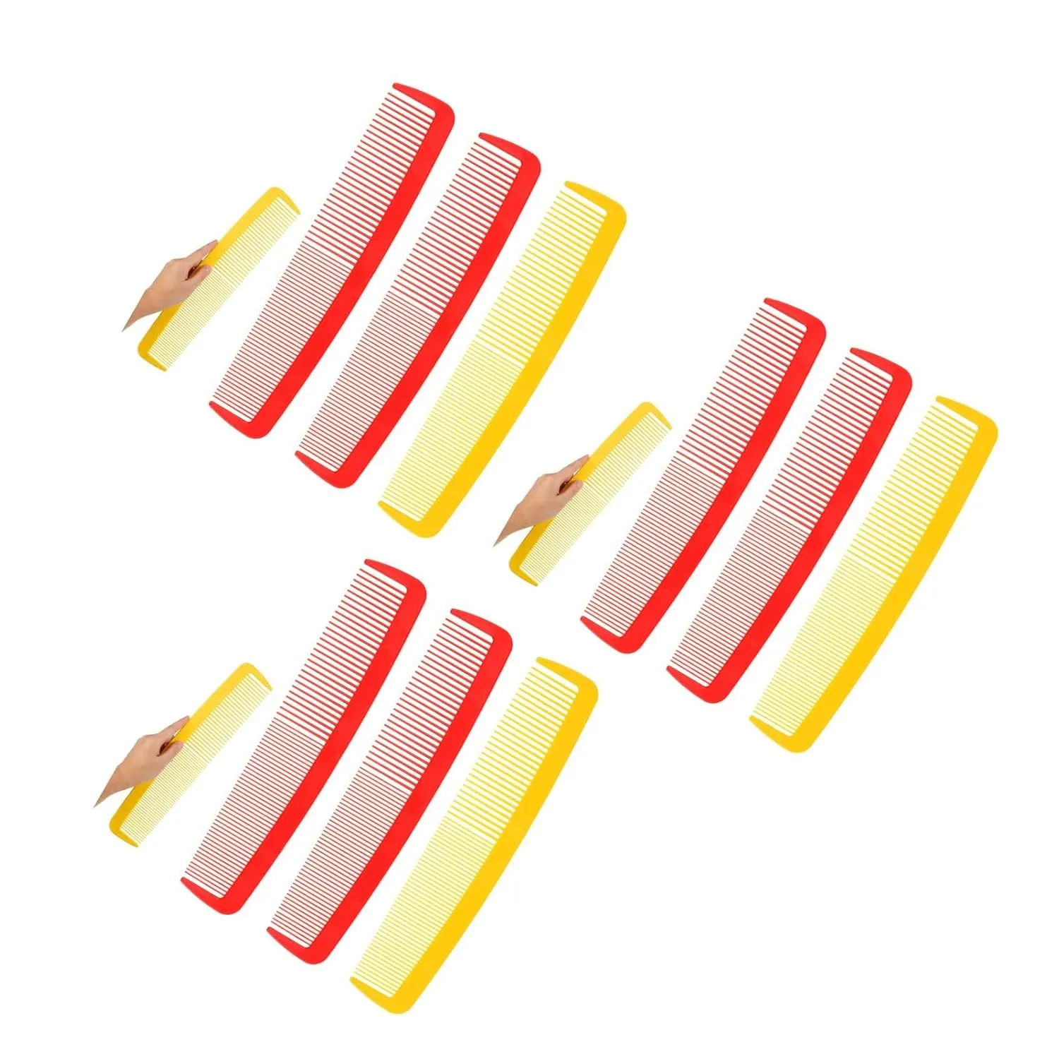 Easy to Carry for Festivities and Role-playing Activities Garneck 9pcs entrench concave grandeur Giant Wide Tooth Comb Prop for Halloween Party Carnival Fun Handmade Natural Comb 