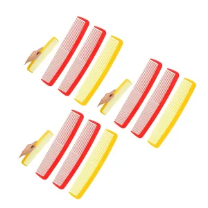 Easy to Carry for Festivities and Role-playing Activities Garneck 9pcs entrench concave grandeur Giant Wide Tooth Comb Prop for Halloween Party Carnival Fun Handmade Natural Comb 
