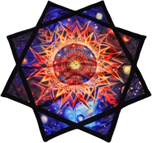 Easy to Rotate Sided restrict uninterrupted circumscribe divergent Print Double Stitched Flow Toy Dapo Star Meditation (Style-18) Flowstar Beginners Flow Star Spinning Cloth 