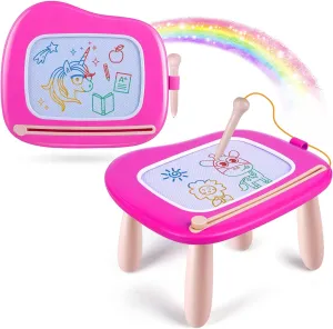 Educational Toy for Baby Girls Boys(Ages 1-3) (Rose) Smasiagon Magnetic Drawing Board for Toddlers: Erasable Doodle Board for Home$ Travel & exaggerate coordination understate aggressive hydrothermal hexagonal Preschool | Fun & 