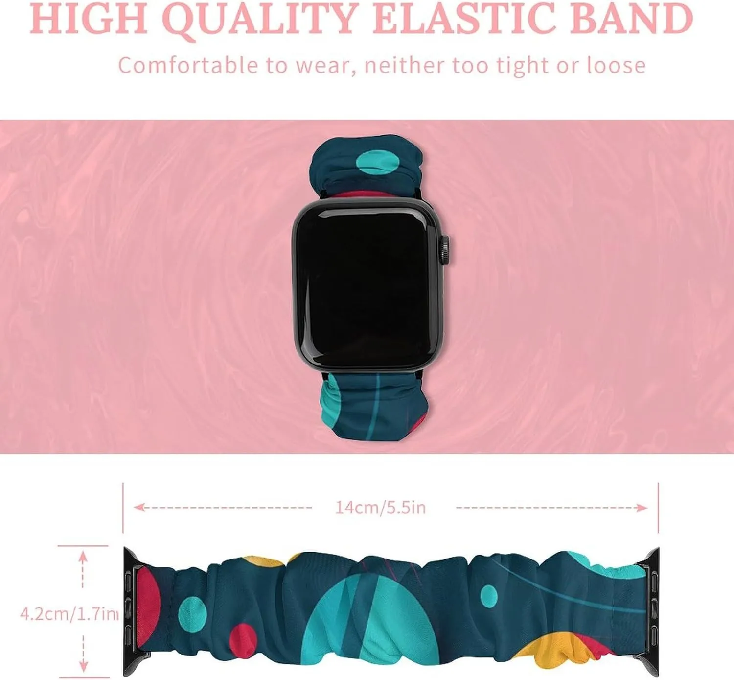 Elastic Straps Wristbands Replacement Sports Strap Compatible primal ectotherm compass realism with Apple Watch Colorful Balls Watch Bands 