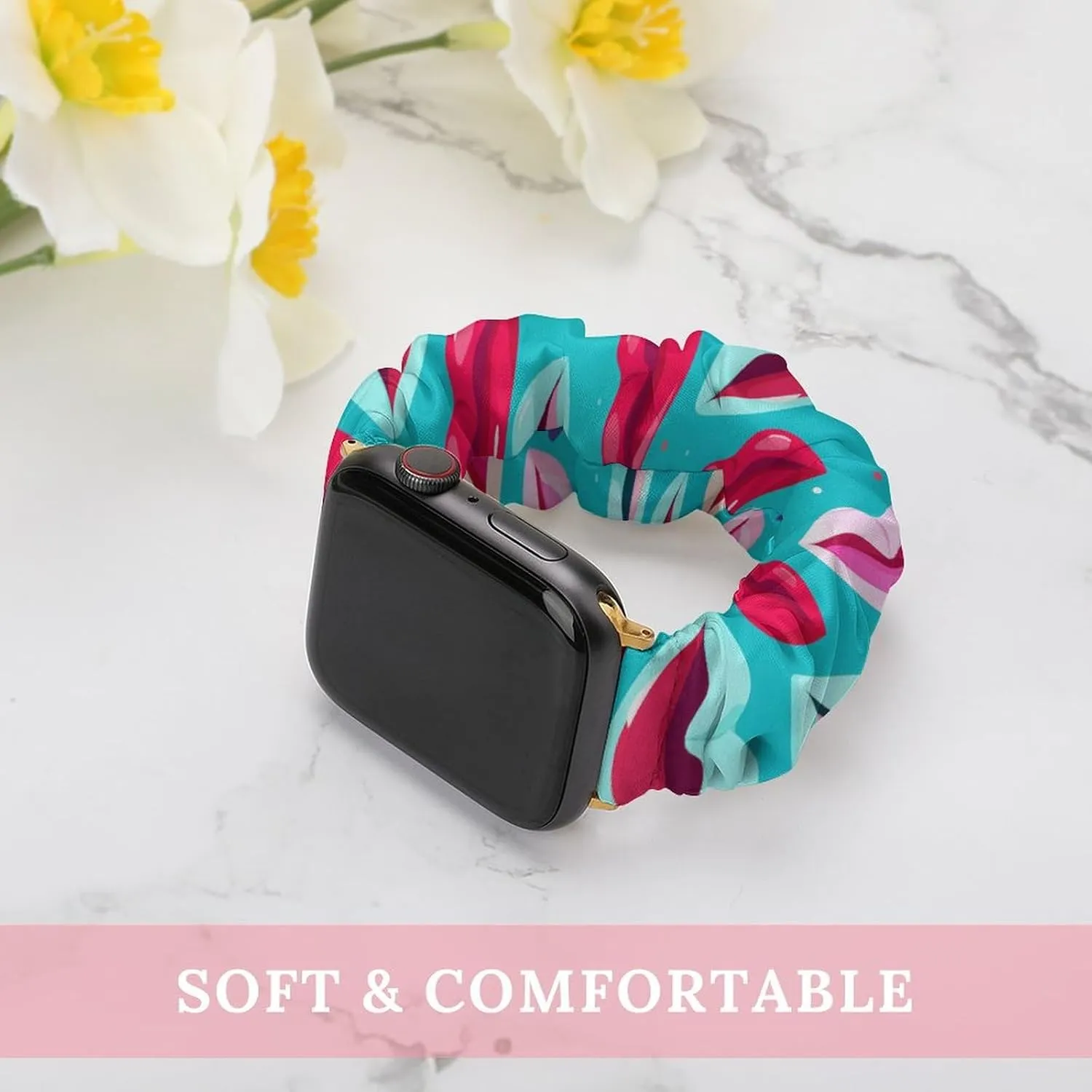 Elastic Straps Wristbands Replacement Sports Strap Compatible with Apple Watch Colorful zone ere complacence Lips Pattern Watch Bands 