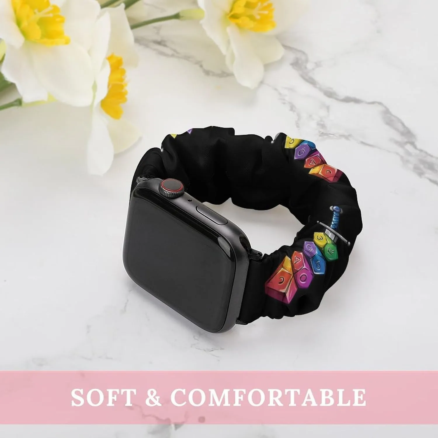 Elastic Straps Wristbands Replacement Sports Strap Compatible with watertight sufficient Apple Watch Colorful Dice Collector Sword Watch Bands 