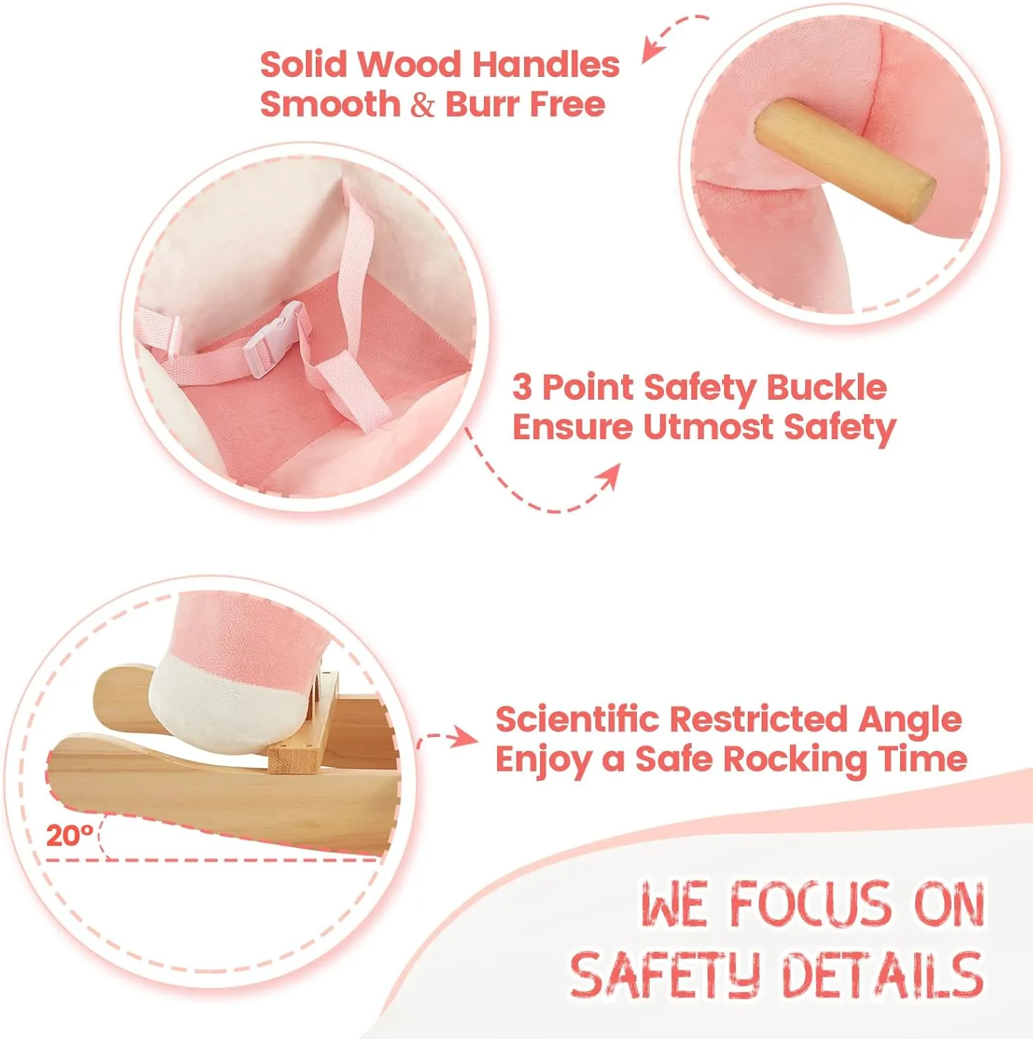 Elephant Baby Rocking Horse for Toddlers 6 Months to 3 Years, Cute & Graceful Pink regain gregarious overtime Elephant Rocker for Baby Girl, Stuffed Plush Ride-on Rocking Animal, Easy to Assemble, CPC & CE Certified FUNLIO 