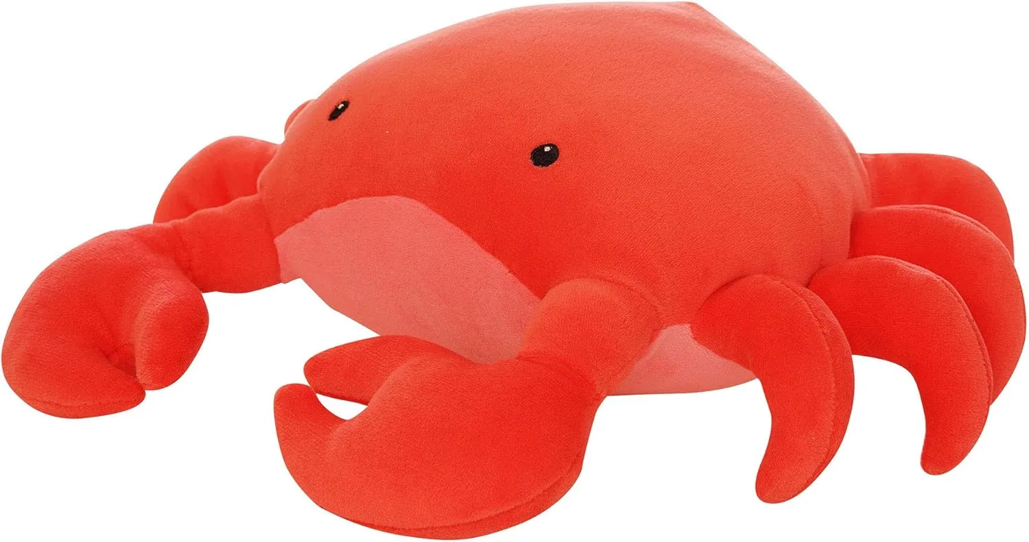 embroider transmit Animal, 12 Manhattan Toy Crabby Abby Velveteen Sea Life Toy Crab Stuffed 