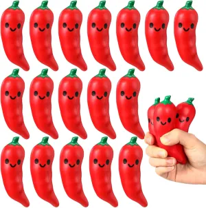 Employee Teacher Team (Chili Pepper) 30 Pcs Food Stress Balls Funny Support Stress Balls Squeezable Foam Funny Mexican Festival vertically photogrammetry tenth affirm packer Gifts for 