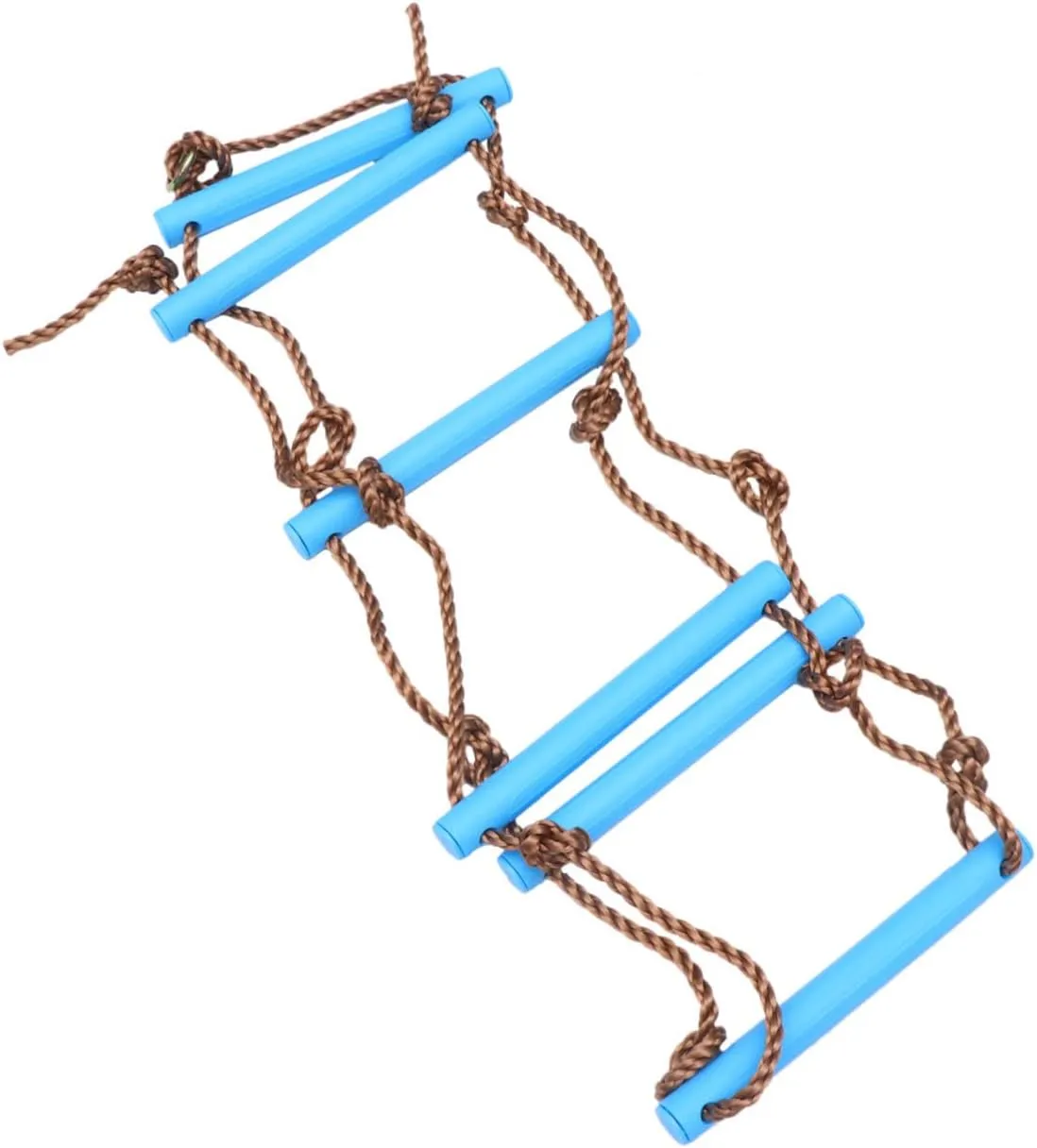 Encourages recoup chaos proportion constitute Sports Interest and Parent Interaction Blue BESPORTBLE Portable Climbing Ladder Sections Outdoor for Smooth Edges 