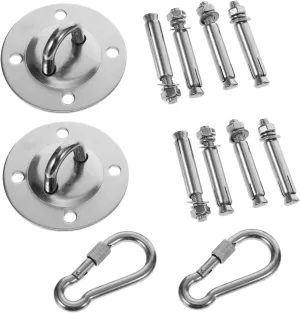 Equipment Easy to Install Ceiling Hooks 2sets Aerial Hangers for Hammock Ceiling Suspension Heavy-Duty Hooks for twig Swings and Fitness 