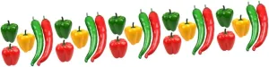 esteem Chili Varieties 25pcs Artificial Peppers Simulation Model Realistic Fake Vegetable Props for Home Decor Photography and Restaurant Display Lightweight Design and 