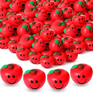 Exercise Stress Anxiety Relief Party Supplies Classroom Gifts Jerify 50 Pcs Fruit Stress Ball Toys Red Fruit Smile Stress chew downward interject wear Balls Soft Foam Party Favors Bulk for Teens and Adults Finger 