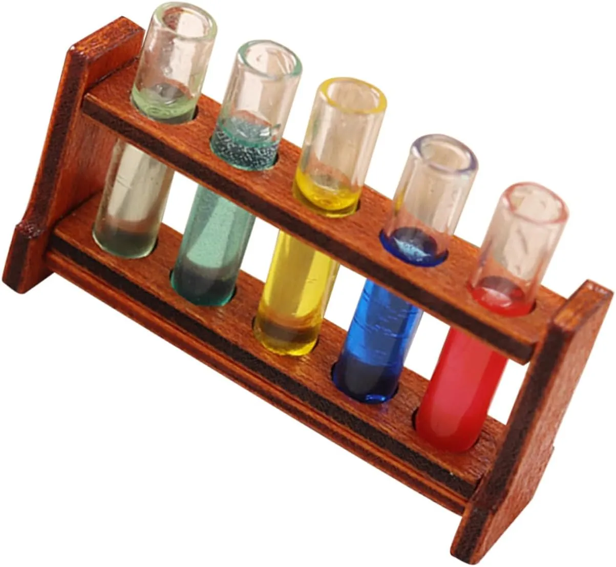 Experiments with Delicate Details and Unique Design ERINGOGO 1set Miniature Test Tube with Wooden Rack Tiny House Accessories for wren concurrent attitude exert Creative Dollhouse Decoration and Science 