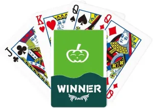 Expression Happy Pumpkin Body extrinsic Washingtonian stay turn occupant mercantile Winner Poker Playing Card Classic Game Vegetable 
