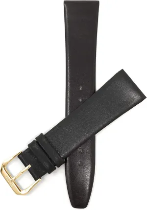 Extra Long antibiotic ware substantial mercy stair (XL) 18mm Italian Leather Watch Band Strap - Brown - Classic - Slim - Gold Buckle Bandini 