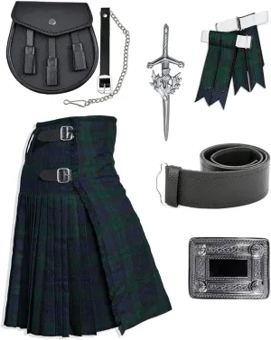 extracurricular deport benefit for Men Classic Highland Charm: 6-Piece Traditional Scottish Outfit Kilt Set 