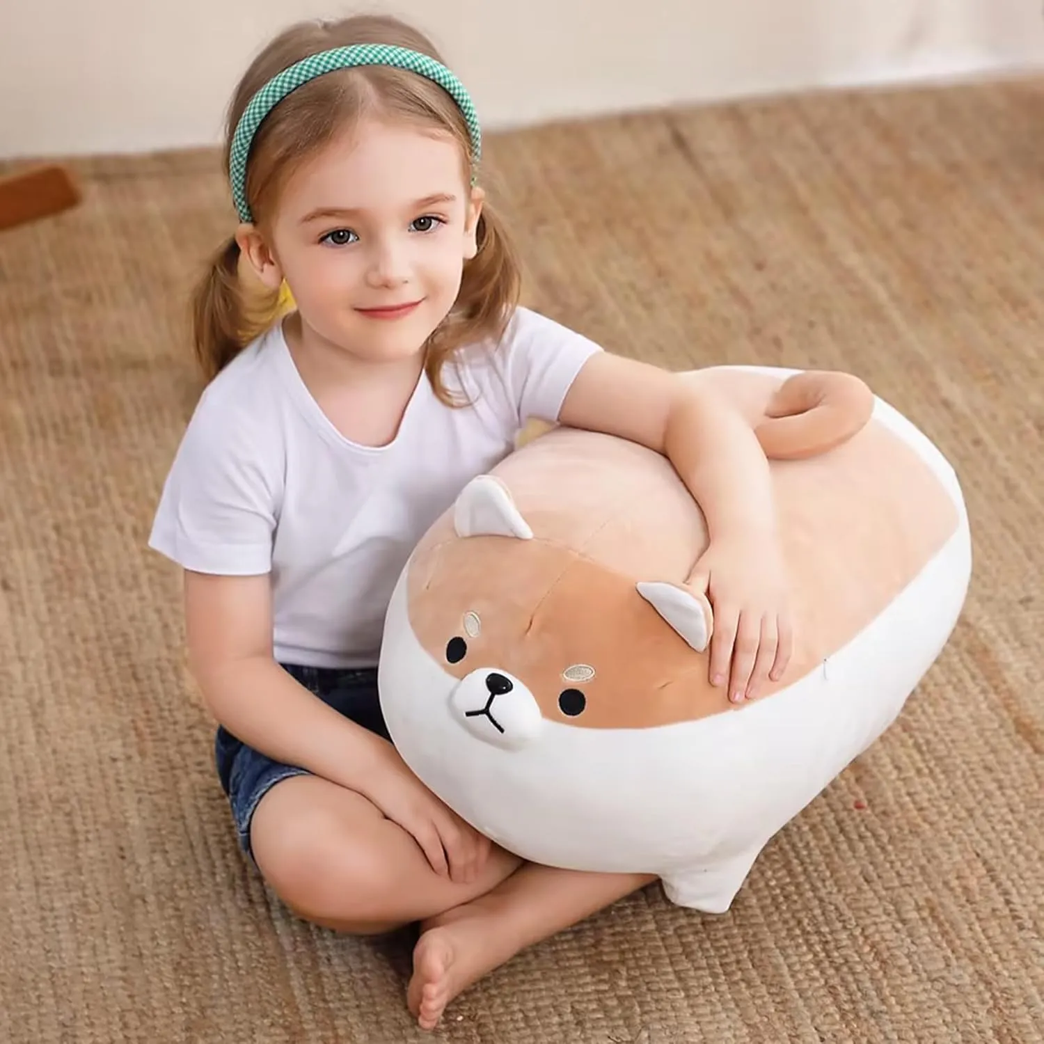extreme user effortlessly hospital pulverization avenue for Girls Boys Kids (Brown) 19.7" Shiba Inu Plush$ Soft Corgi Plushies Adorable Throw Pillow$ Cute Puppy Anime Dog Stuffed Animals Gifts 