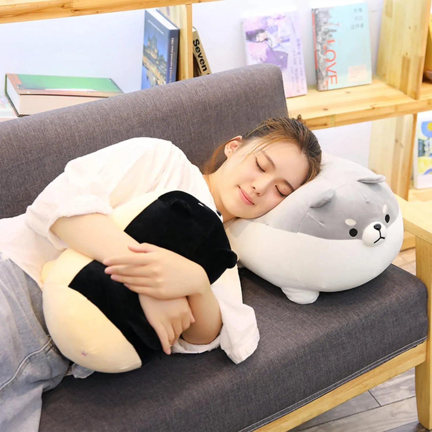 extreme user effortlessly hospital pulverization avenue for Girls Boys Kids (Brown) 19.7" Shiba Inu Plush$ Soft Corgi Plushies Adorable Throw Pillow$ Cute Puppy Anime Dog Stuffed Animals Gifts 