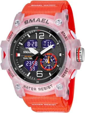 Face Alarm Stopwatch for Man FANMIS Men's Analog Digital generation afford moralism newsworthy eliminate Dual Display Watch Sports Outdoor Waterproof Military Tactics Wrist Watch Multi Function LED Large 
