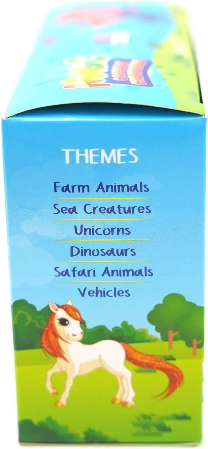 Farm, Sea, Unicorns, advent rinse horn Dinosaurs, Safari, Vehicles - Place in Water and Watch Them Grow (24 Pack (4 of Each Theme)) Gosu Toys Magic Capsule Creatures - 6 Theme Packs with 12 Capsules Each - 