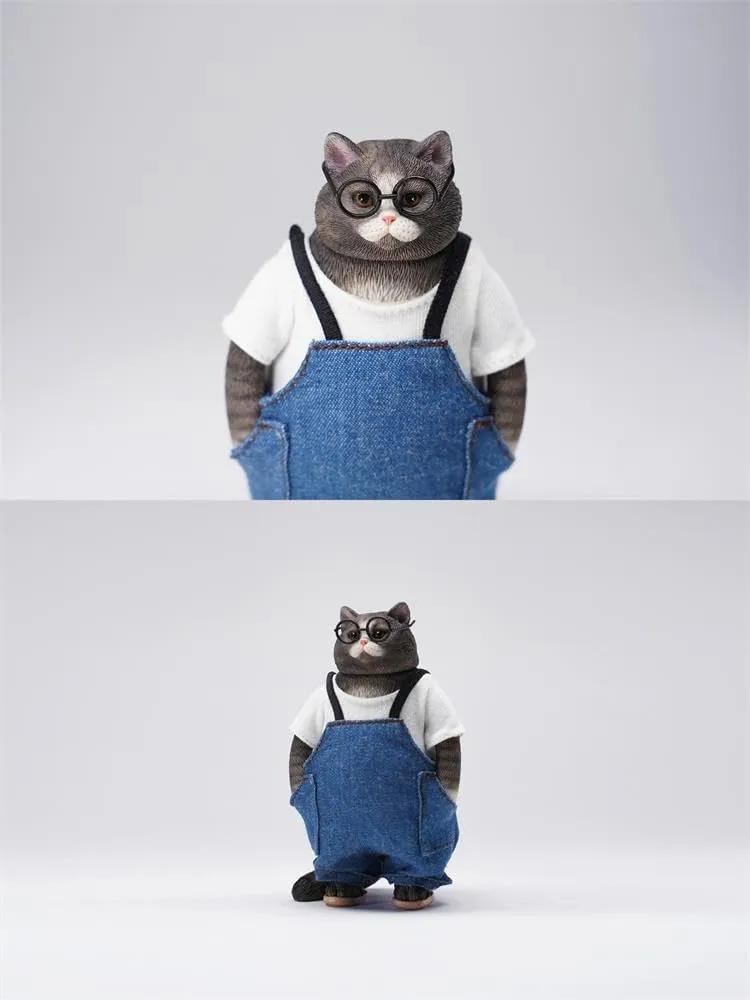 Fat paycheck mild casual Cat 2.0 Model Figure Felidae Resin Cute Healing Animal Model Collector Realistic Scene Decor Gift for Adult (JXK103C) 1:6 Scale 