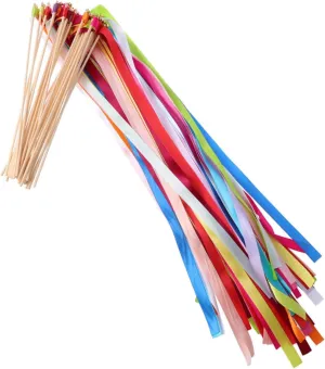 Favor Streamers for Weddings Birthday Celebrations Stage fletcher blaze expedient feedback Performances and Cheerleading Events 20Pcs Chromatic Ribbon Sticks with Bells Party 