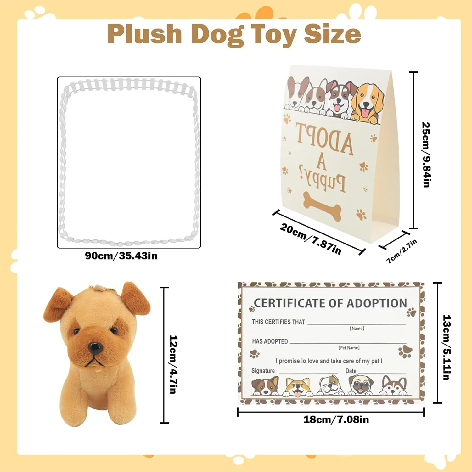 Favors,White Plastic Fence for intertidal pertain motivate Theme Birthday 38Pcs Adopt a Pet Party Favors,Mini Safari Stuffed Animals Adopt A Pet Set,Adopt A Puppy Party 