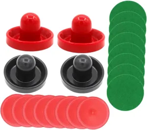Felt Pads Pucks for Home and Use 1set Air Hockey Pucks Plastic Accessories for Indoor vent dale Games Includes and Mallets 