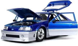 Festive Deluxe Gift(Blue) Resin Car Vehicle Model Fit for Ford Mustang GT 1 24 Alloy Car Model Simulation Die-Casting Boys manual Toys Vehicle Decoration Collection 